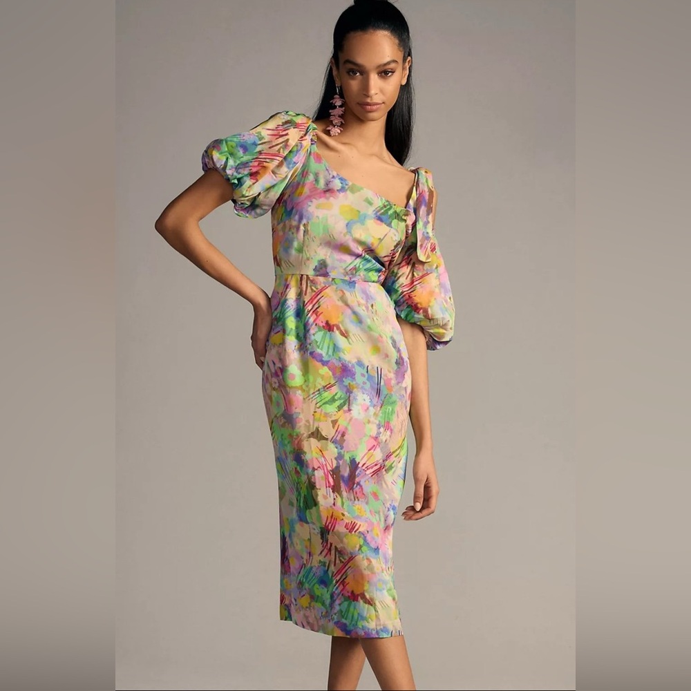 Plenty by Tracy Reese Off-Shoulder Puff-Sleeve Dress